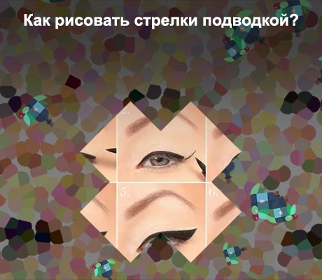 Как рисовать стрелки жидкой подводкой